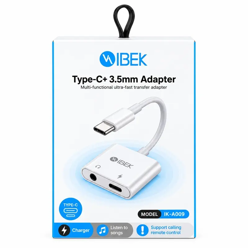 Adaptador para Auricular y Cargador Tipo C IBEK
