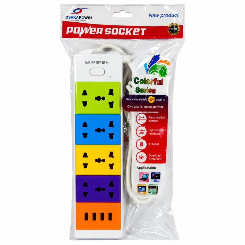 Zapatilla Alargue 4 Entradas + 4 Usb 
