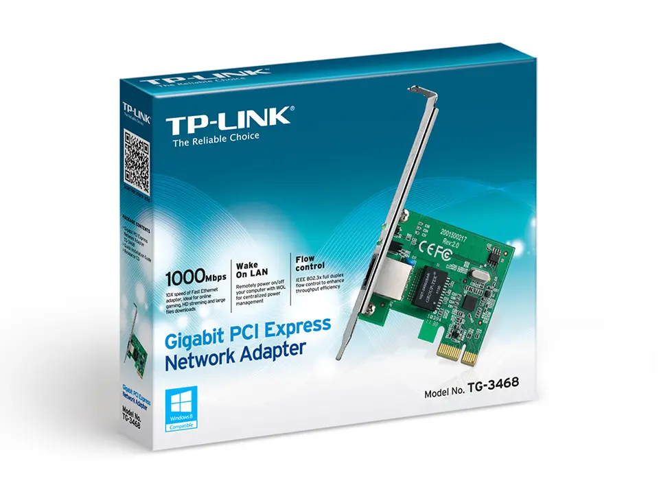 Placa De Red Ethernet PCI-E TP-Link Gigabit TG-3468