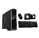 Gabinete Atx Kit Slim Kelyx Lc727-08A C/Fuente 500W (Incluye Teclado, Mouse y Parlantes)