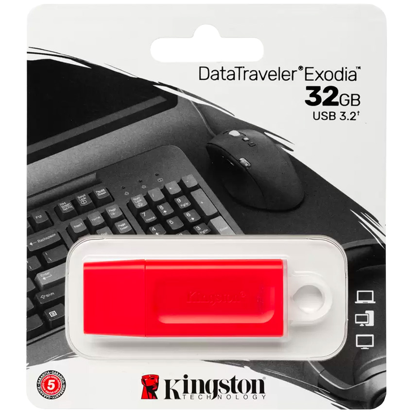 Pendrive Kingston 32Gb Dtx Exodia 3.2 Rojo