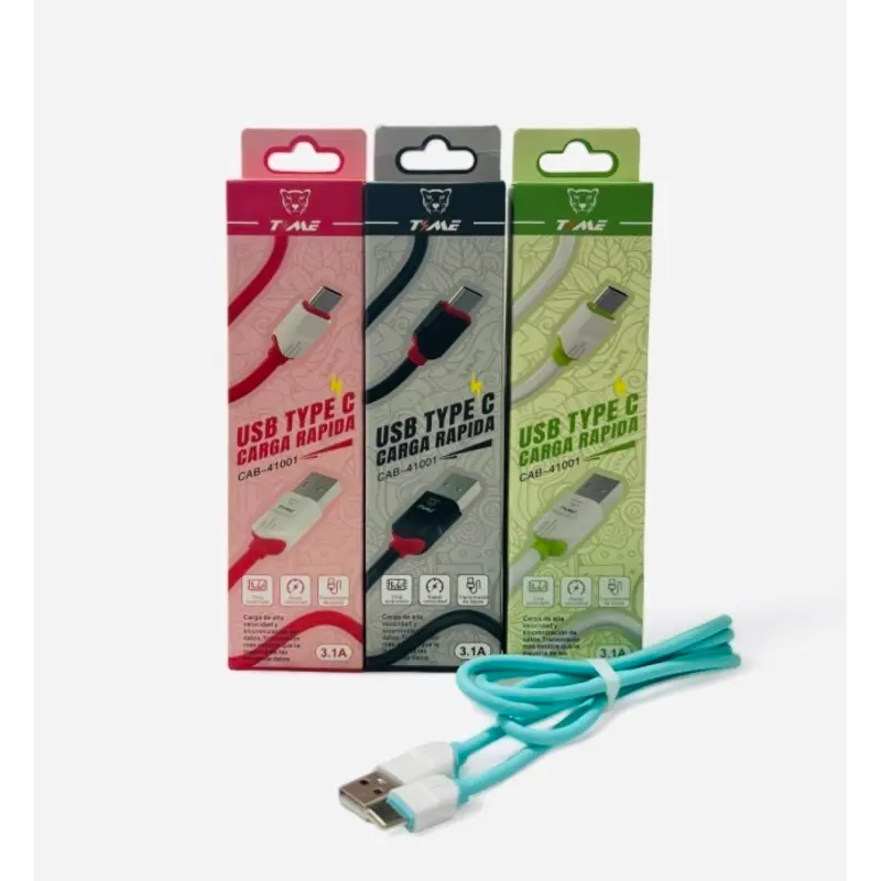 Cable Tipo C 1.0 Metros Time 3.1A CAB-41010