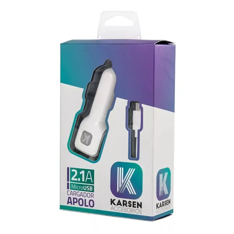 Cargador De Auto V8 Karsen 2.1 A + 1 Usb