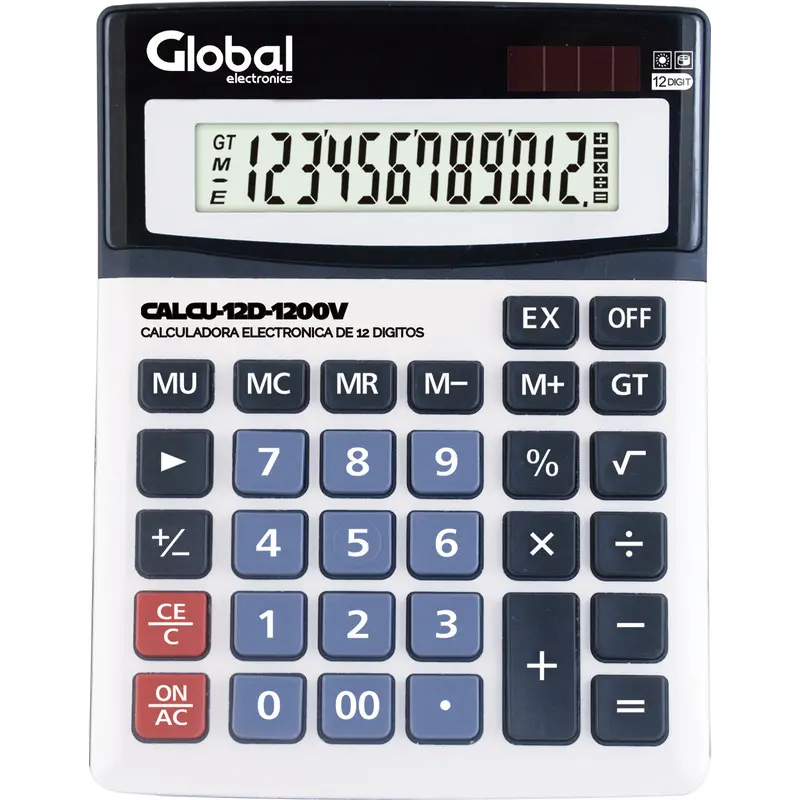 Calculadora Global 12D1200V 12 Digitos 192X147X42