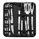 Kit Parrillero 18 Piezas Acero Inoxidable Set Asador