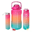 Set De 3 Botellas Motivacionales (2000Ml + 900Ml + 300Ml)
