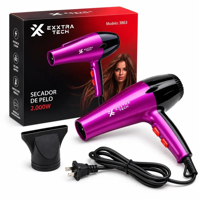 Secador De Pelo Exxtra Tech 2000W