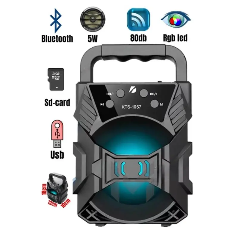 Parlante Bluetooth Kts-1057 (18Cm X 12Cm)