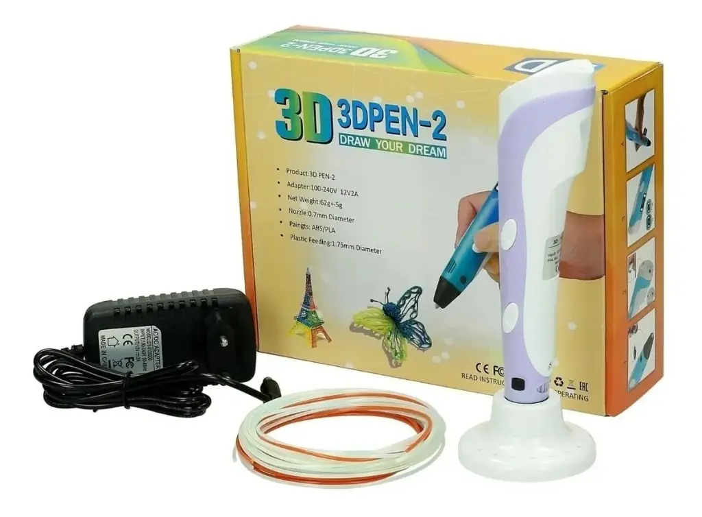 Lapiz 3D Multicolor con Filamentos y Soporte HQ-37