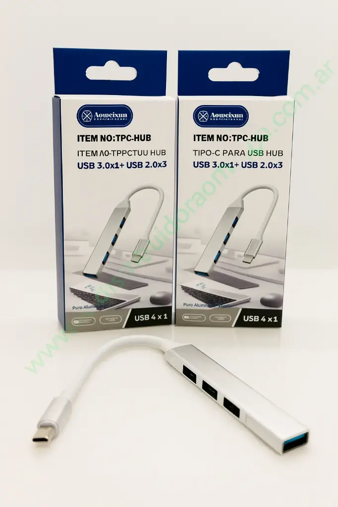 Hub USB 3.0 (x1) + 2.0 (x3) a Tipo C Aoweixun