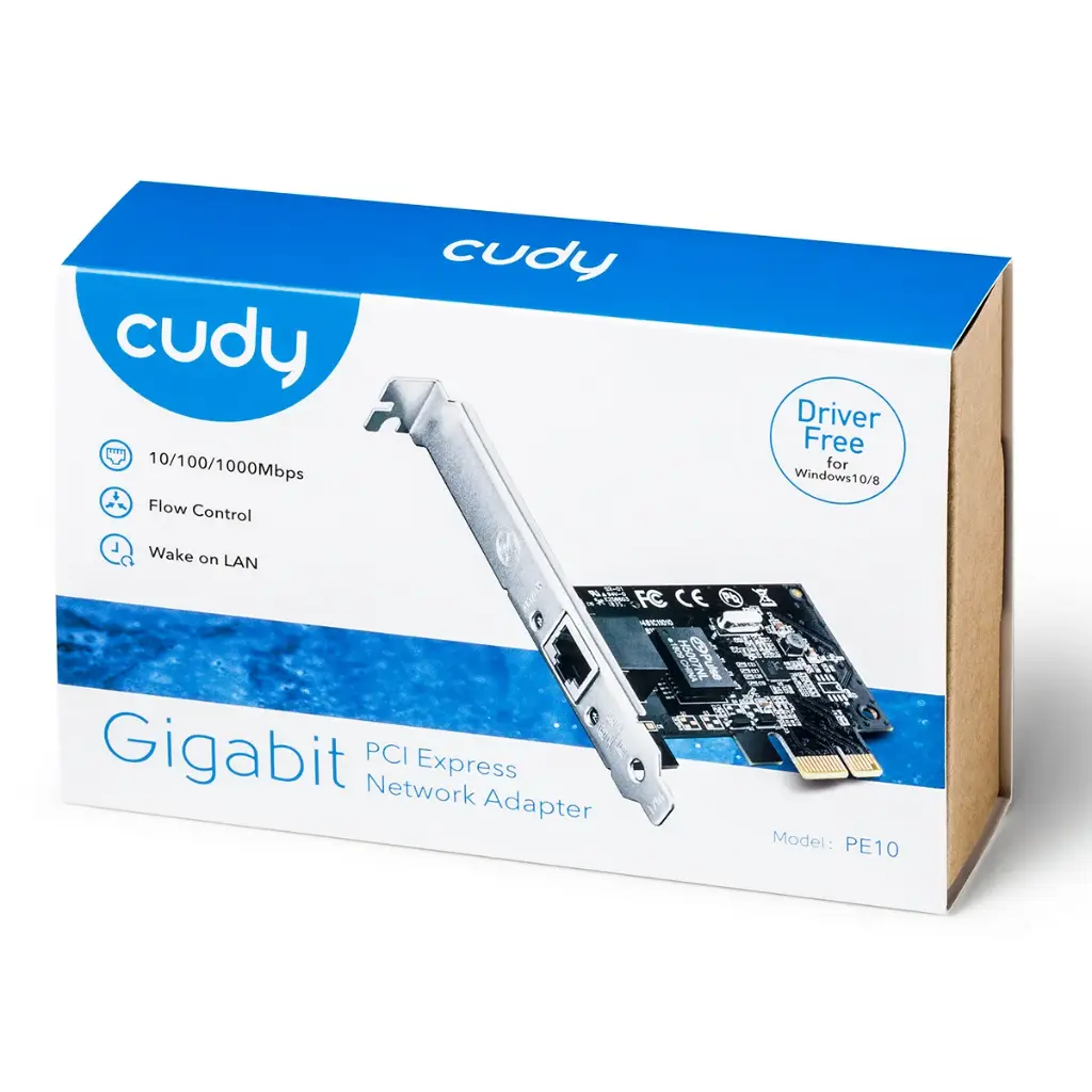 Placa De Red Ethernet PCI-E Cudy Gigabit PE10