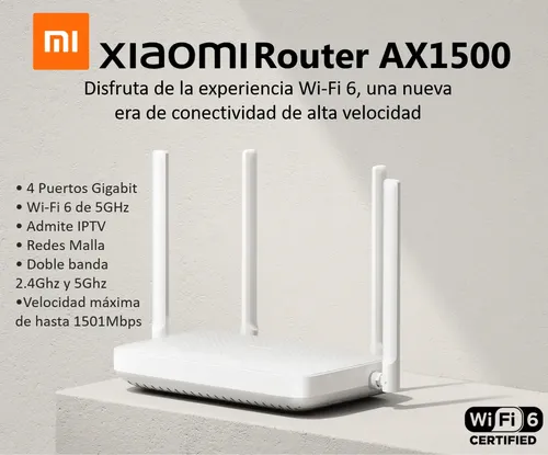 Router Inalambrico XIAOMI 1500mbps Router AX1500