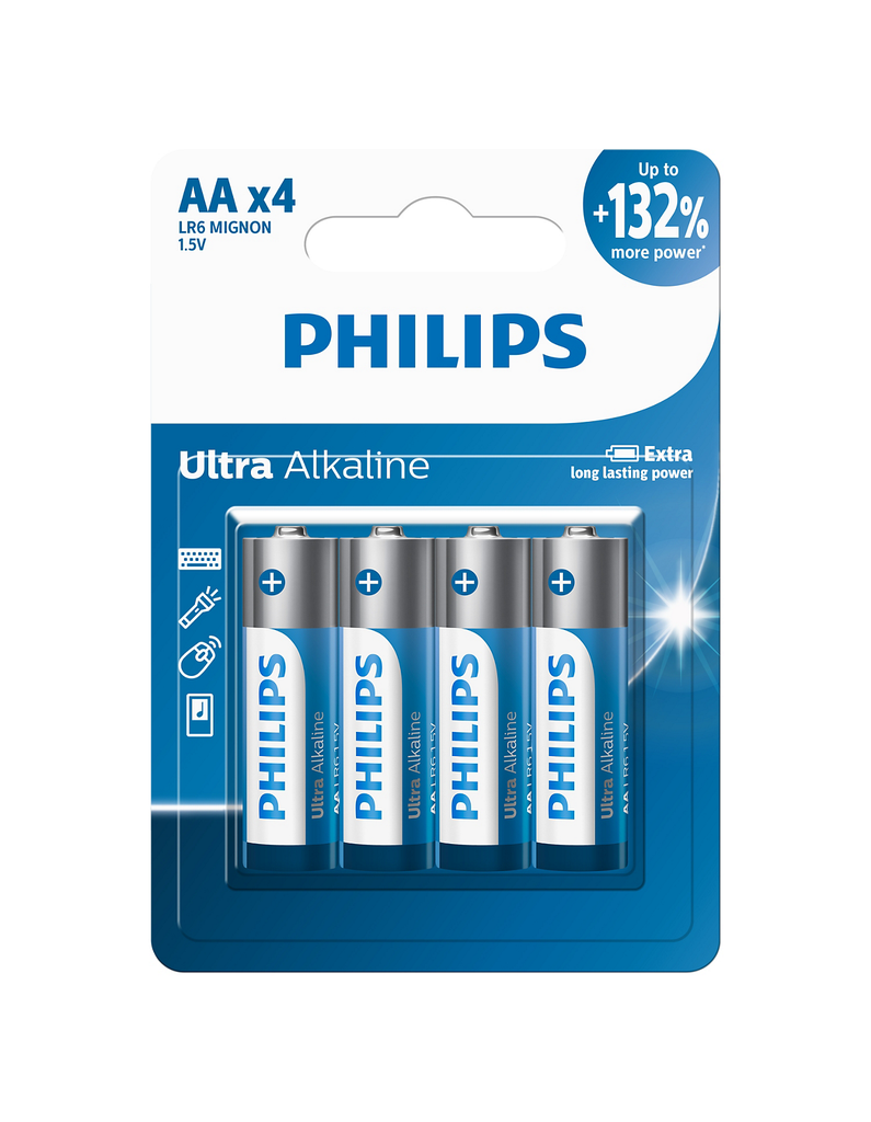 Pila Philips Ultra Alcalina AA (Blister x 4) 