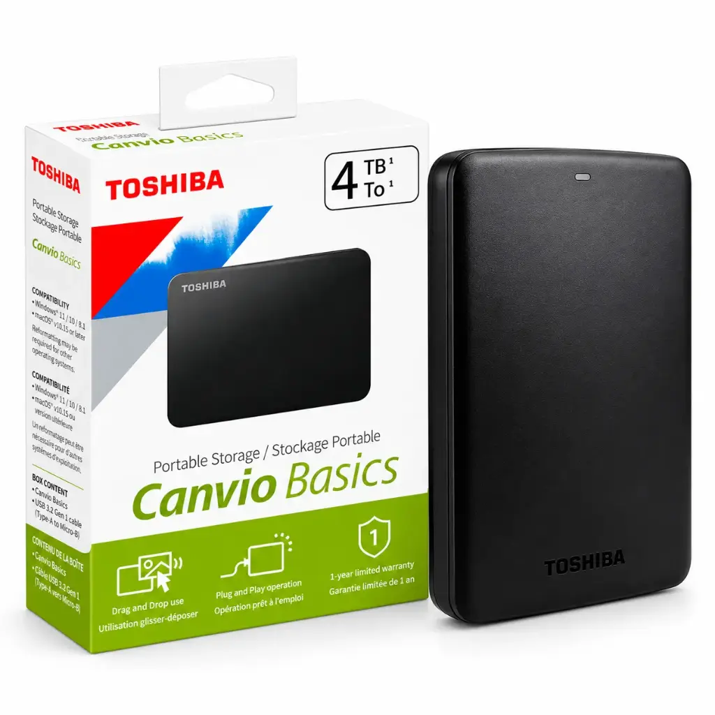 Disco Externo 4TB Toshiba Canvio Basics USB 3.0
