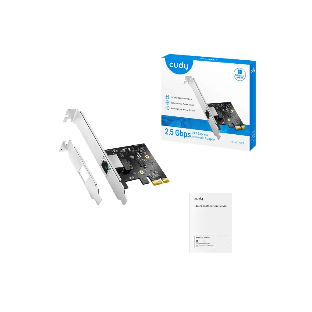 Placa De Red Ethernet PCI-E Cudy 2.5 Gpbs PE25