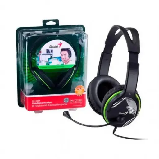 [332] Auricular Genius HS-400A Green Con Microfono