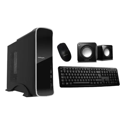 [4005] Gabinete Atx Kit Slim Kelyx Lc727-08A C/Fuente 500W (Incluye Teclado, Mouse y Parlantes)