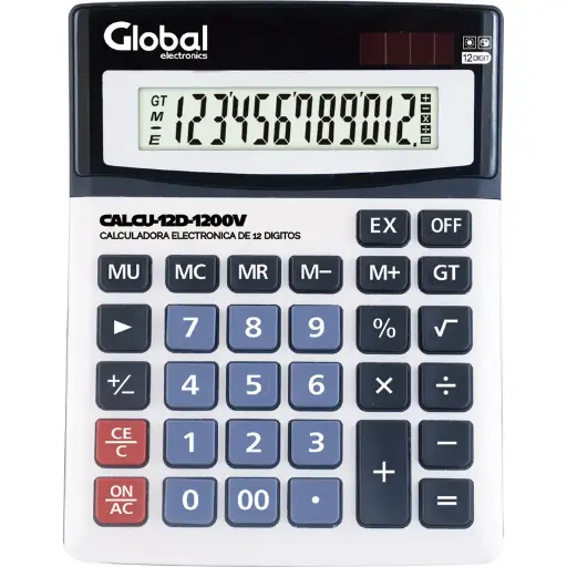[5154] Calculadora Global 12D1200V 12 Digitos 192X147X42
