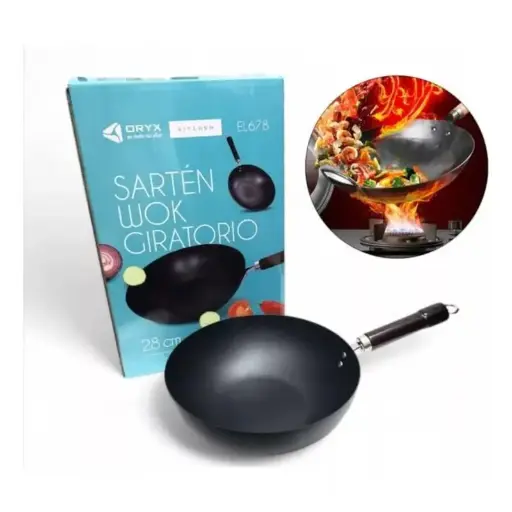 [5301] Sarten Wok Antiadherende Giratorio Oryx El678