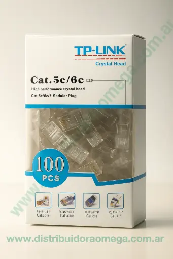 [5629] Ficha Plug RJ45 Categoria 6 TP-Link (Pack x 100)
