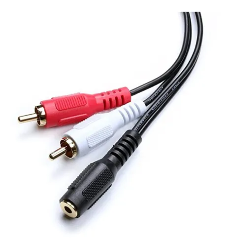[5686] Cable Miniplug Hembra a 2 RCA Kanji 0.5 Metros 