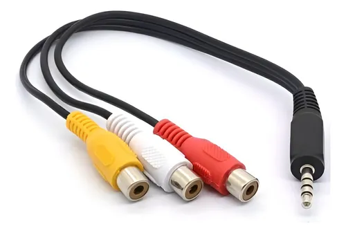 [5687] Cable Miniplug a 3 RCA Hembra 0.5 Metros Audio/Video