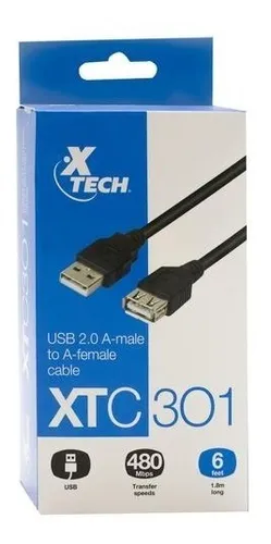 [5694] Cable Extension USB 2.0 1.8 Metros Xtech