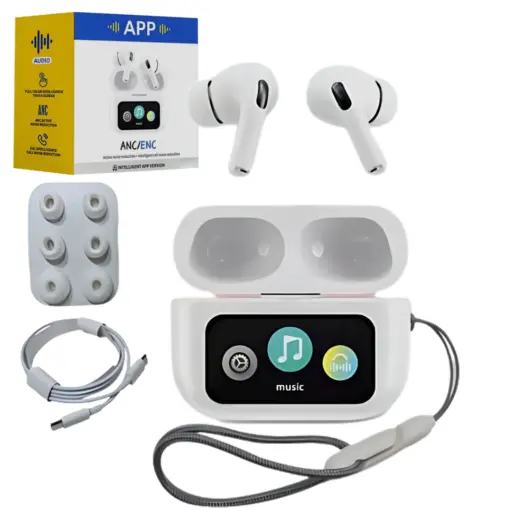 [5711] Auricular Bluetooth APP ANC/ENC In Ear Estuche con Pantalla Tactil