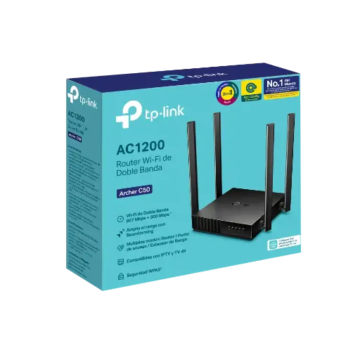 [5725] Router Inalambrico TP-Link Doble Banda Archer C50 AC1200