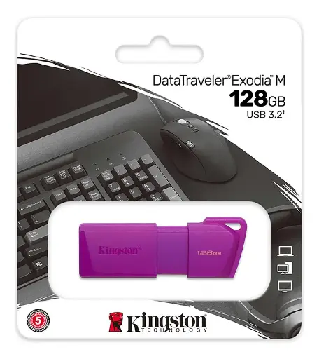 [5964] Pendrive Kingston 128GB DT Exodia M 3.2 Violeta